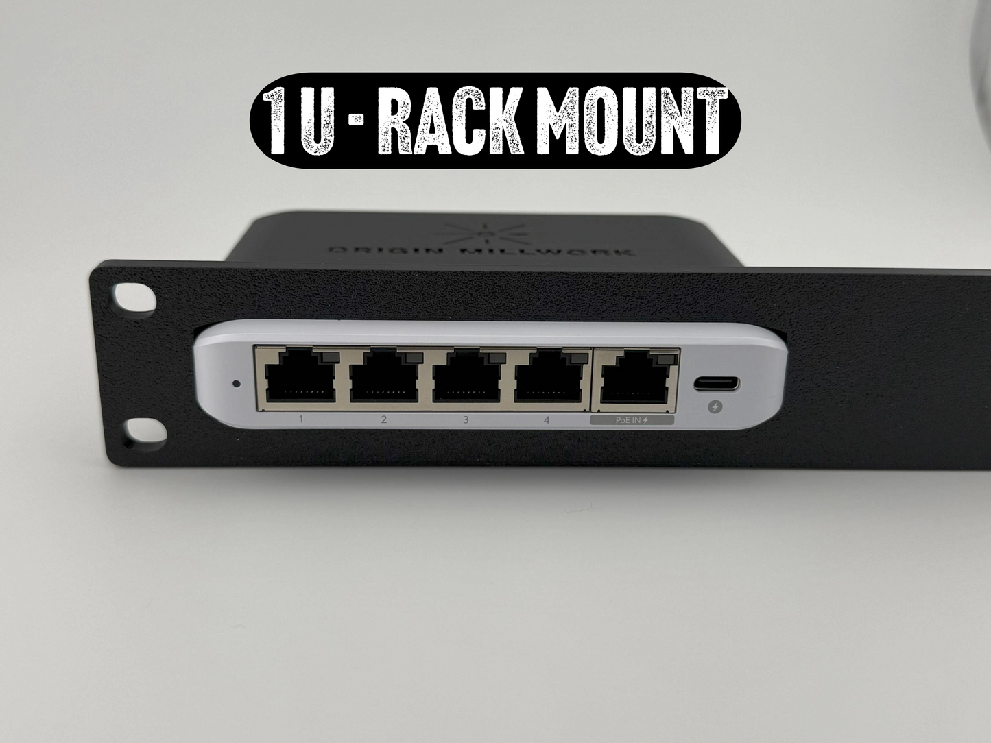 UniFi Flex Mini 2.5G Compatible Rack Mount - Secure 1U Network Switch Holder