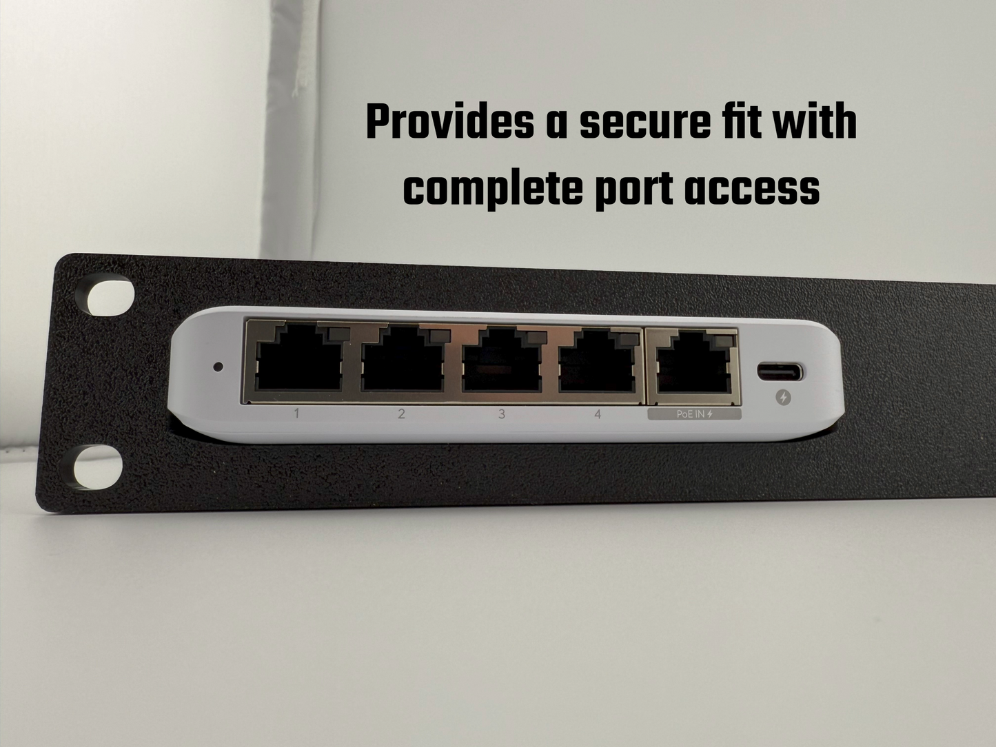 UniFi Flex Mini 2.5G Compatible Rack Mount - Secure 1U Network Switch Holder