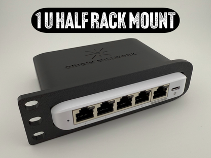 UniFi Flex Mini 2.5G Compatible Half Rack Mount - Secure 1U Network Switch Holder