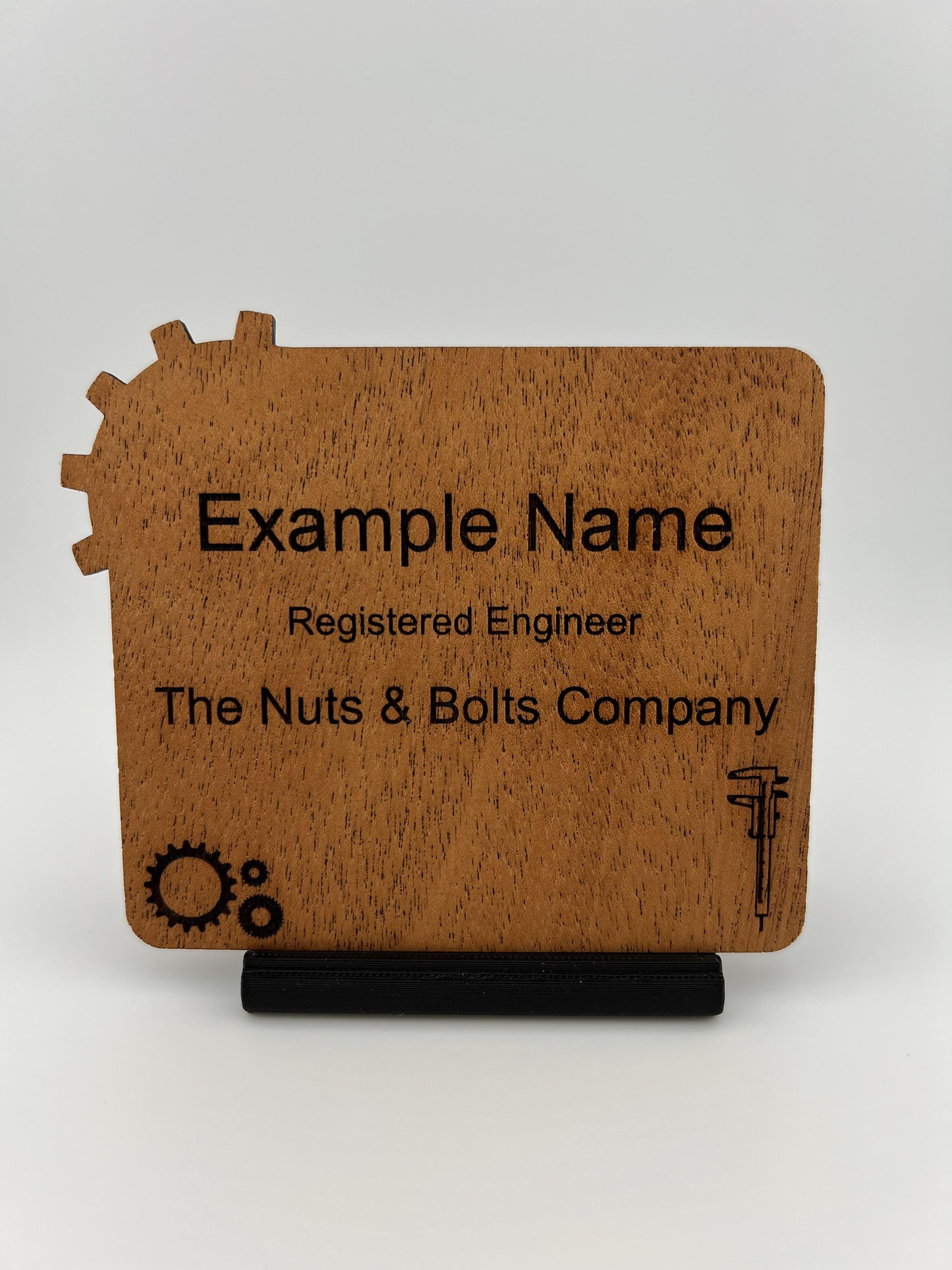 Personalized Engineer, Mechanic, Machinist, Maker Desk Name Plate Custom Desk Plaque and Office Decor Gift