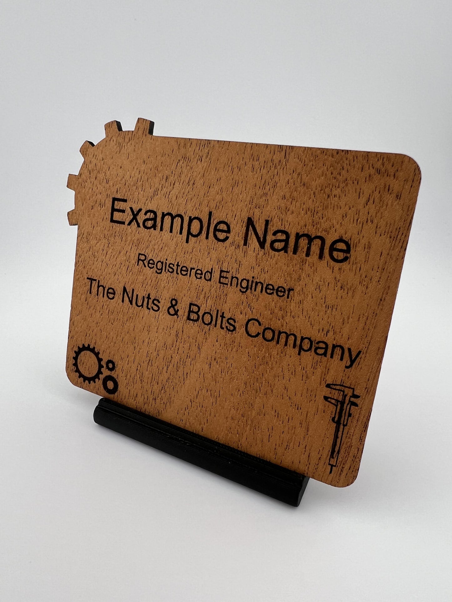 Personalized Engineer, Mechanic, Machinist, Maker Desk Name Plate Custom Desk Plaque and Office Decor Gift