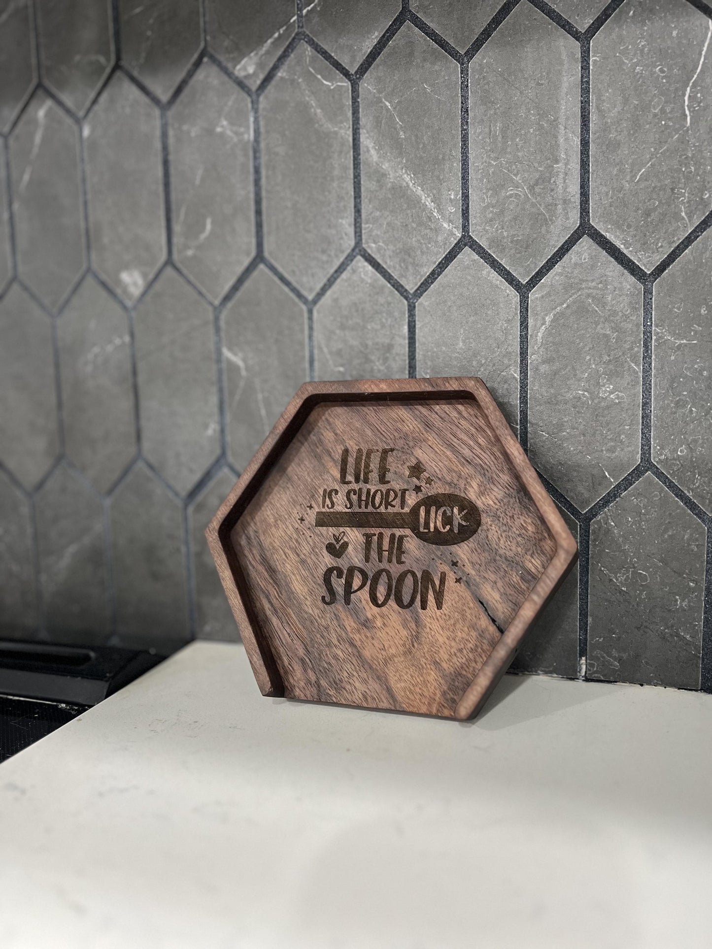 Wooden Spoon Rest - Personalized wooden spoon rest - Kitchen conversion chart