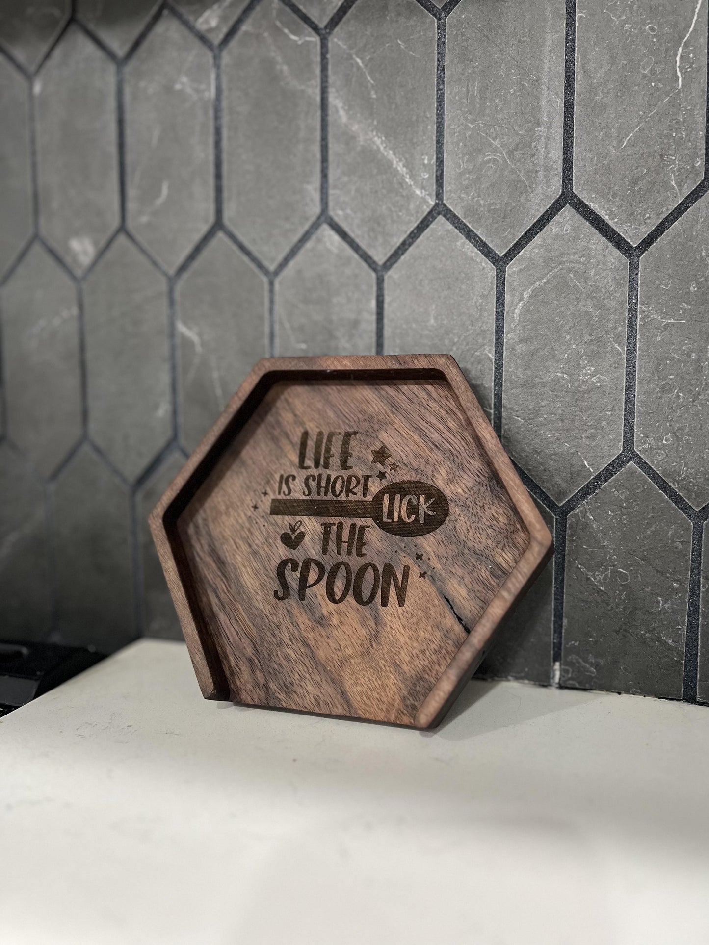 Wooden Spoon Rest - Personalized wooden spoon rest - Kitchen conversion chart