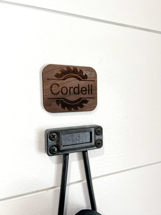 Coat Hook Name Tags