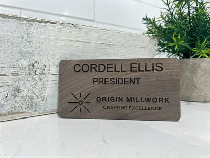 Bespoke office wall name plates and plaque Rectangular Custom office wall name plate