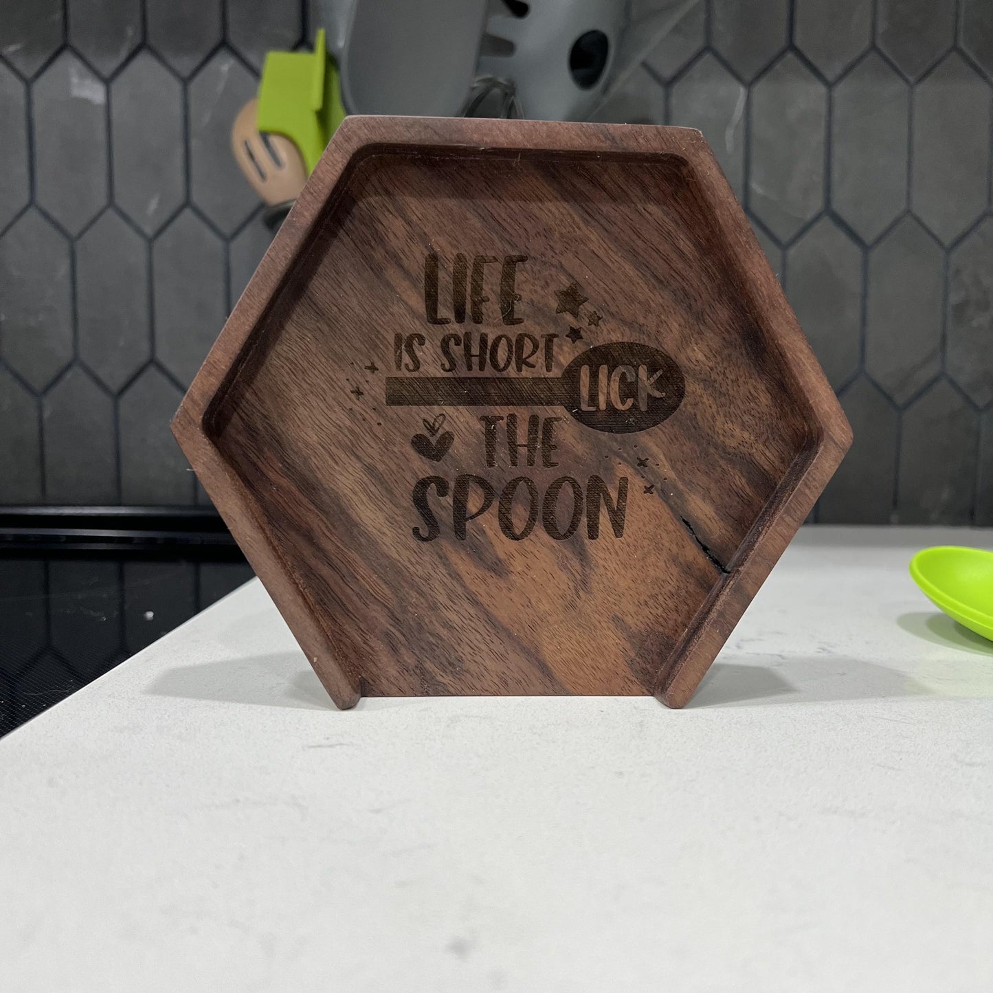 Wooden Spoon Rest - Personalized wooden spoon rest - Kitchen conversion chart