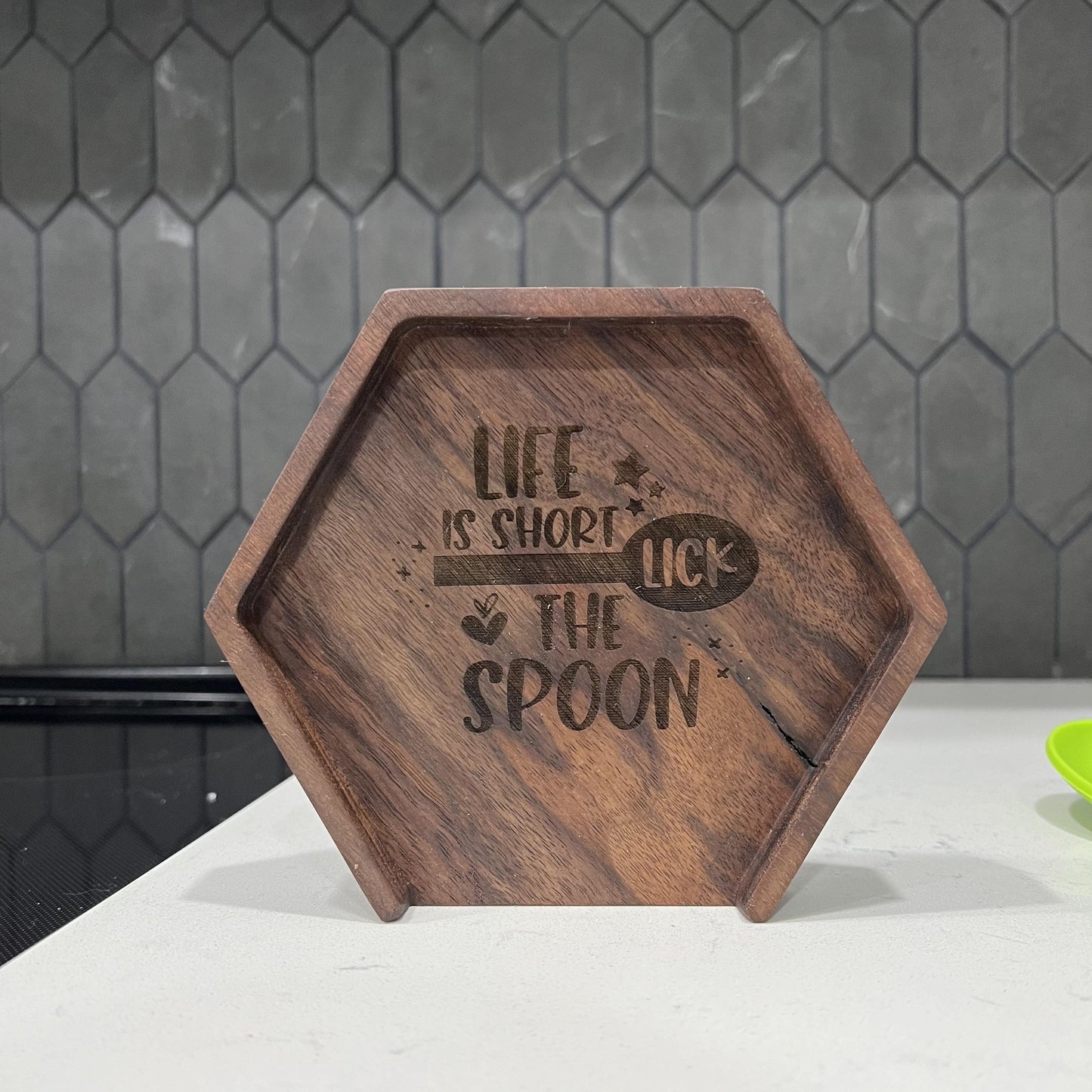 Wooden Spoon Rest - Personalized wooden spoon rest - Kitchen conversion chart