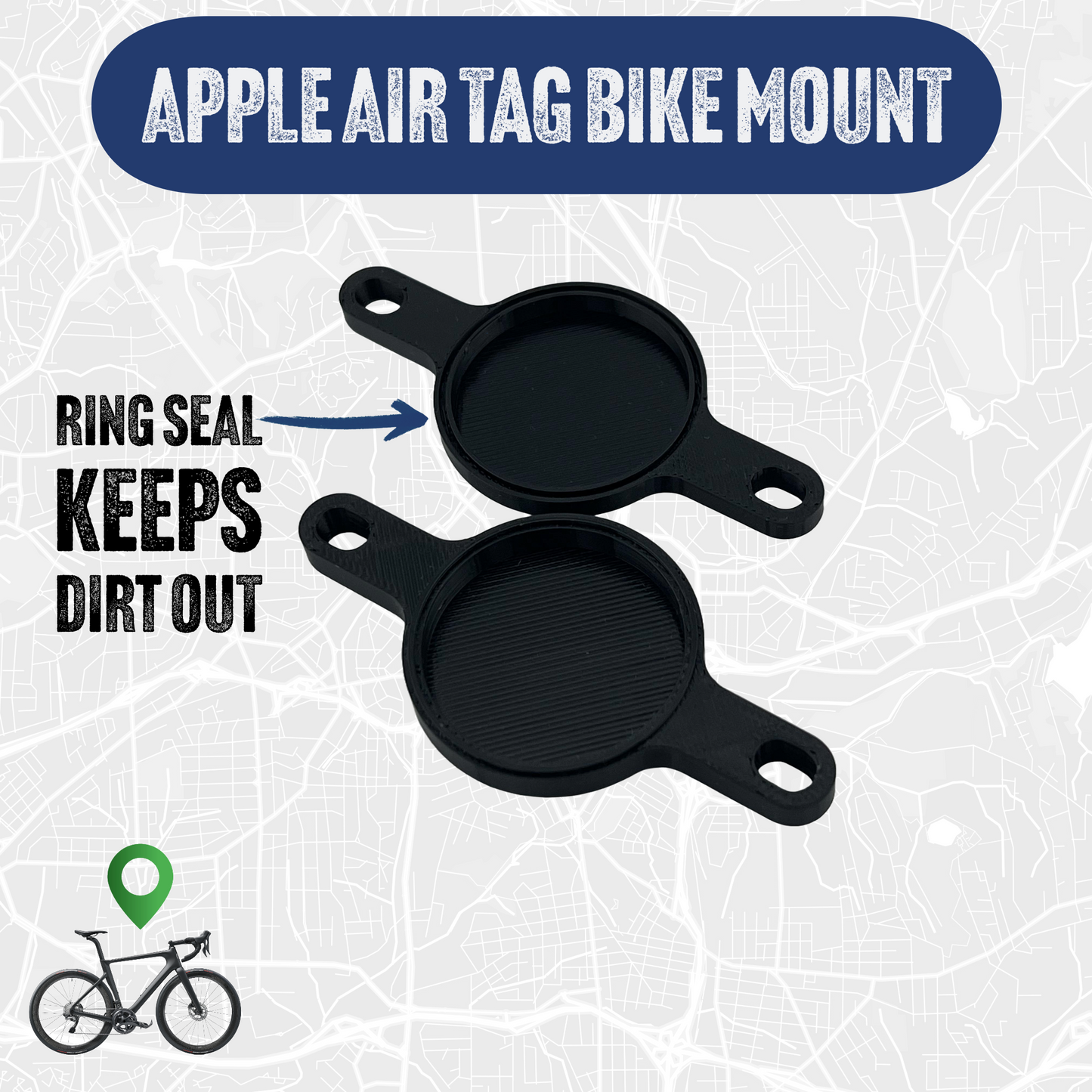 Apple Air Tag Bike Mount - Cycling Mount for Apple Air Tag